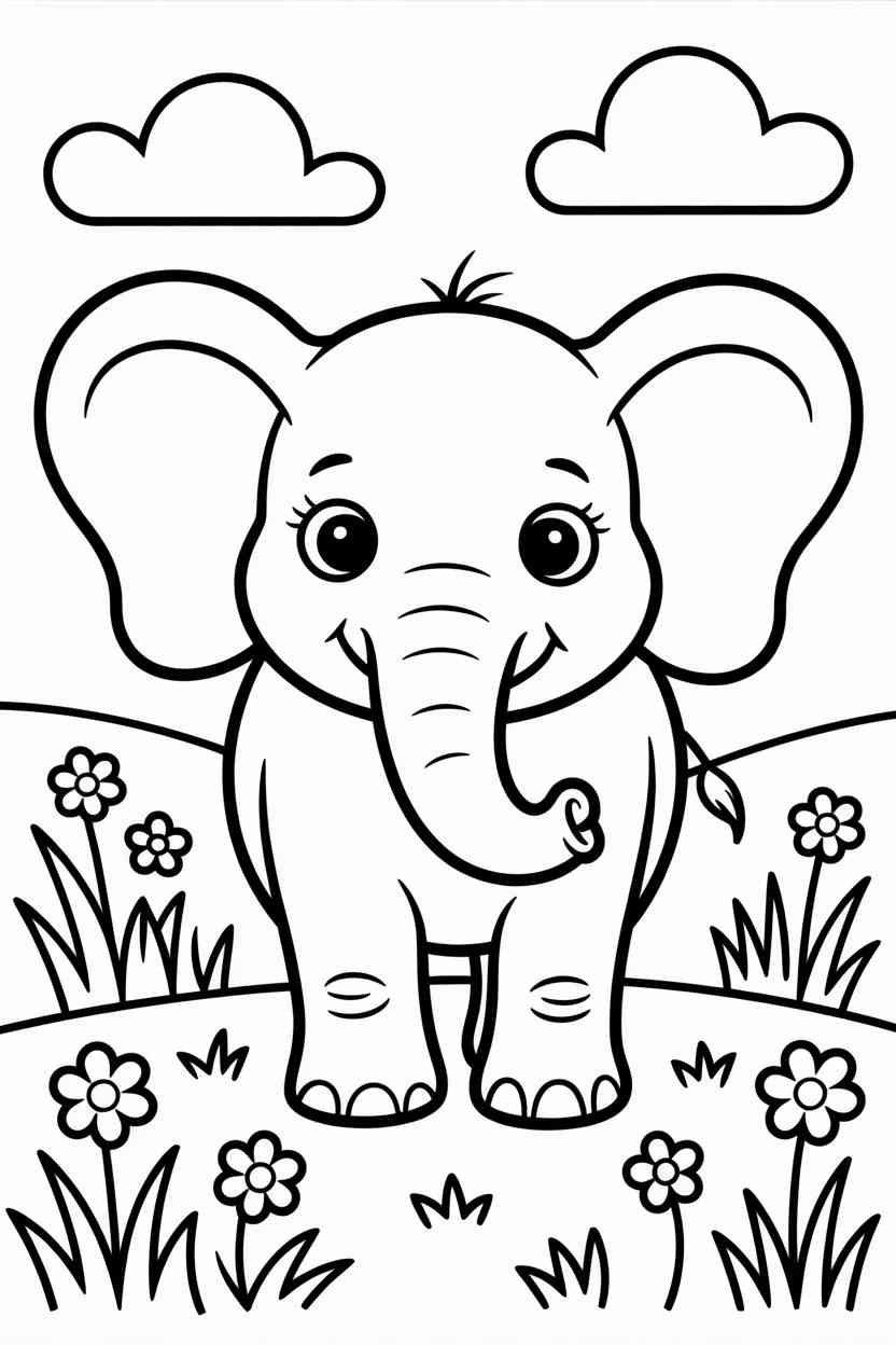 Elephant fun - Elephant Coloring Pages Printable – Fun, Free & Perfect for Kids! (3)