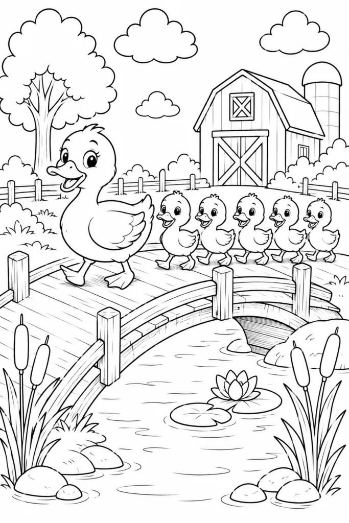 Farm animals Design 10 - Farm Animals Coloring Pages Free Printable for Kids