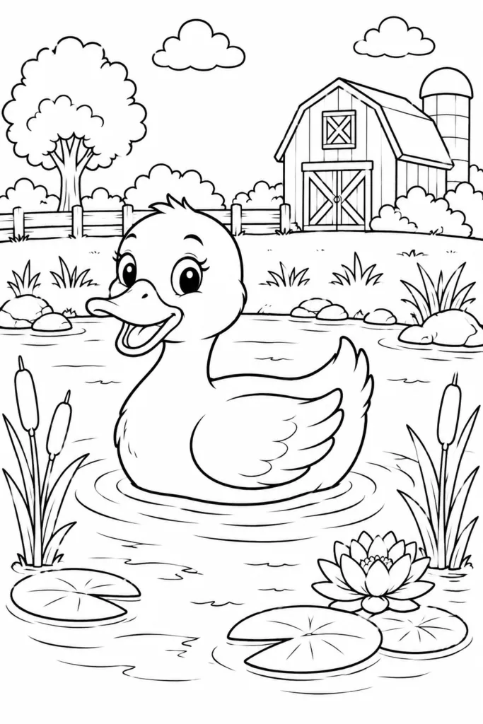 Farm animals Design 12 - Farm Animals Coloring Pages Free Printable for Kids