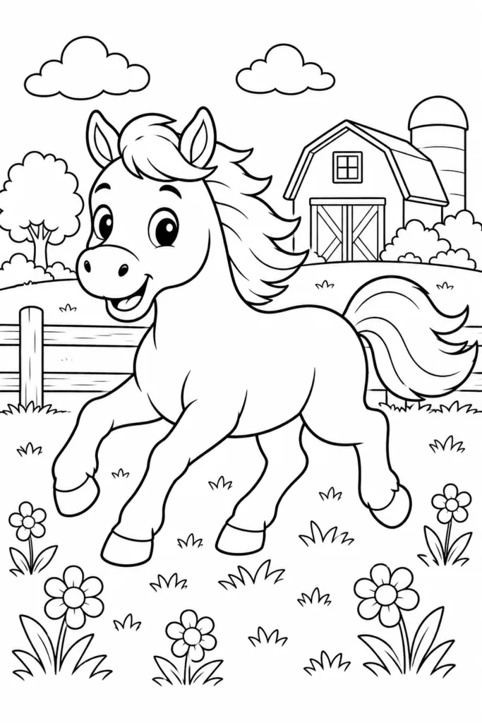 Farm animals Design 17 - Farm Animals Coloring Pages Free Printable for Kids