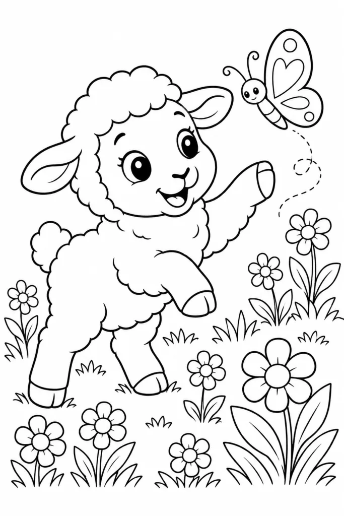 Farm animals Design 18 - Farm Animals Coloring Pages Free Printable for Kids