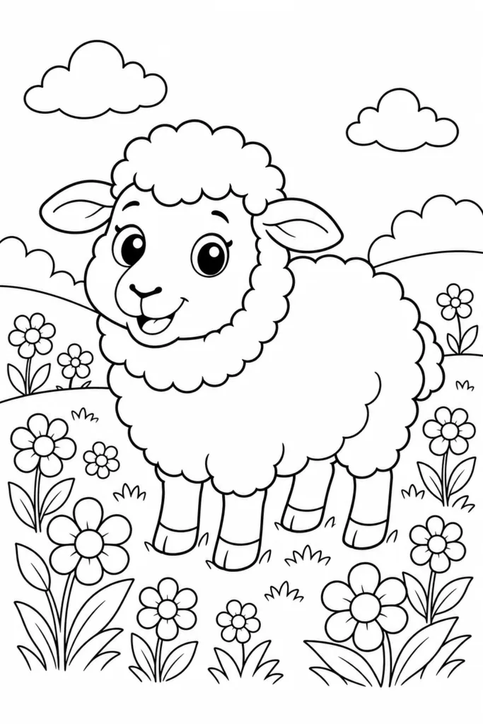 Farm animals Design 19 - Farm Animals Coloring Pages Free Printable for Kids