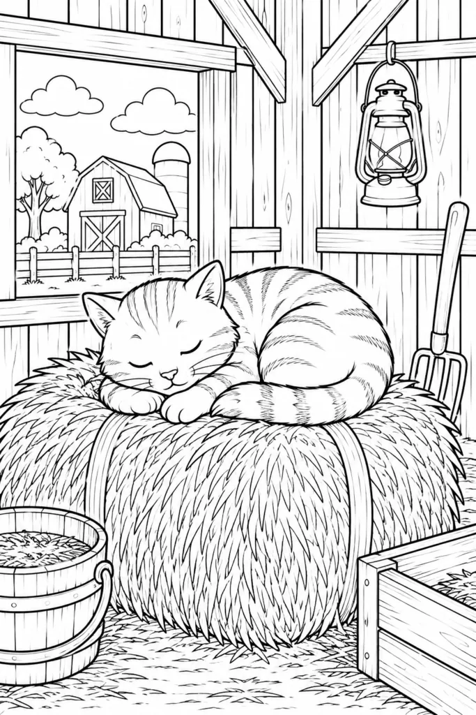 Farm animals Design 6 - Farm Animals Coloring Pages Free Printable for Kids