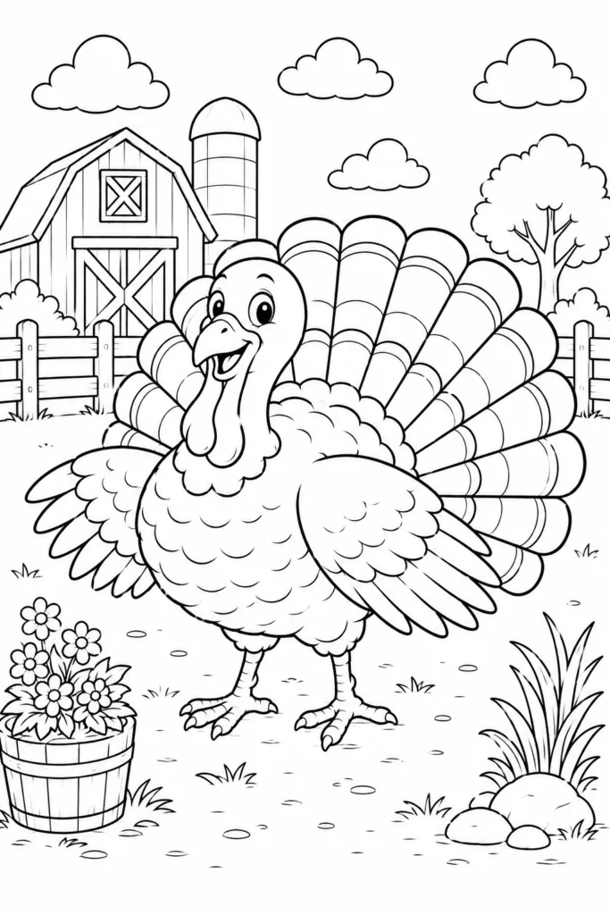 Farm animals Design 1 - Farm Animals Coloring Pages Free Printable for Kids (2)
