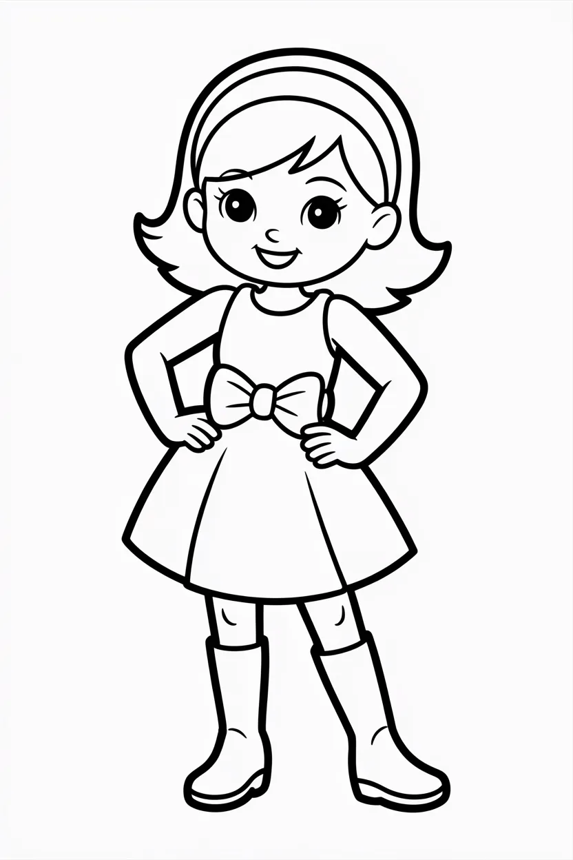 Fashion girl Design 2 - Fashion Girl Coloring Pages Free Printable - Creative Fun