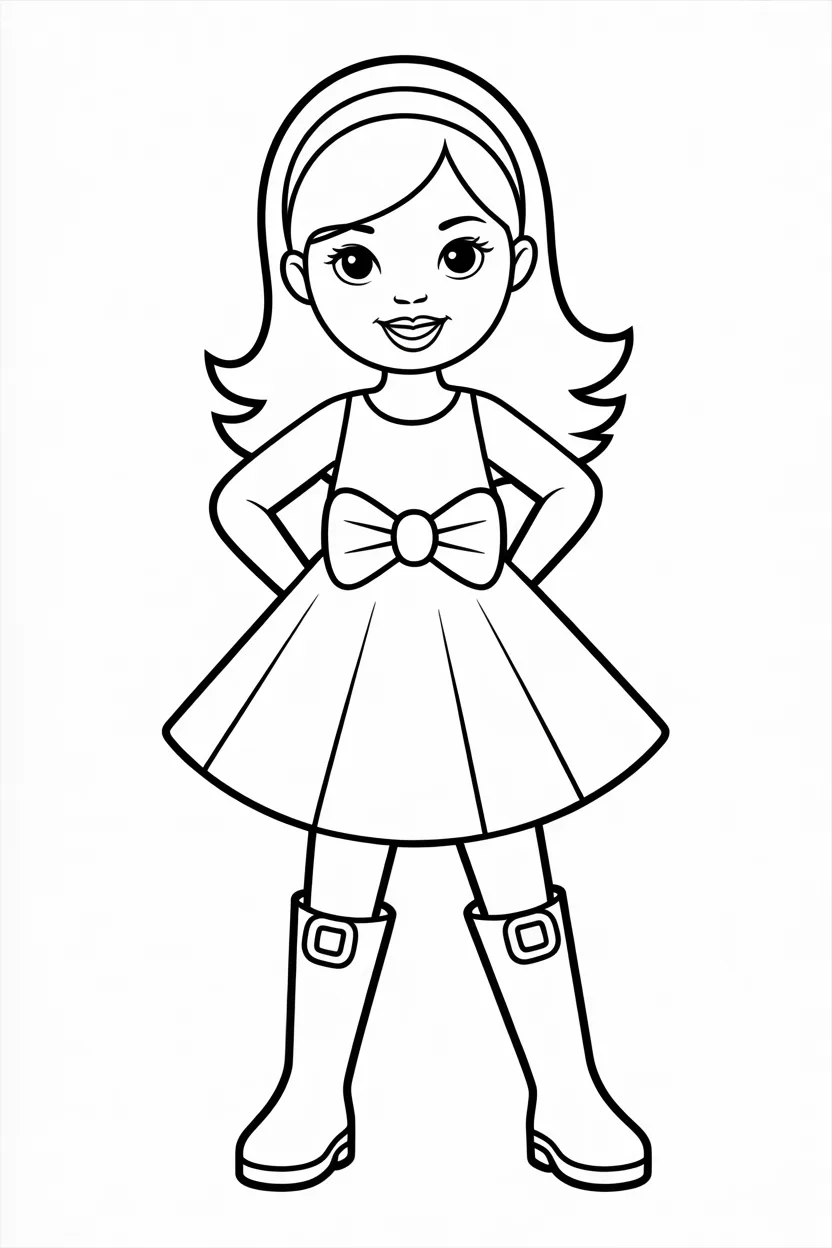 Fashion girl Design 3 - Fashion Girl Coloring Pages Free Printable - Creative Fun