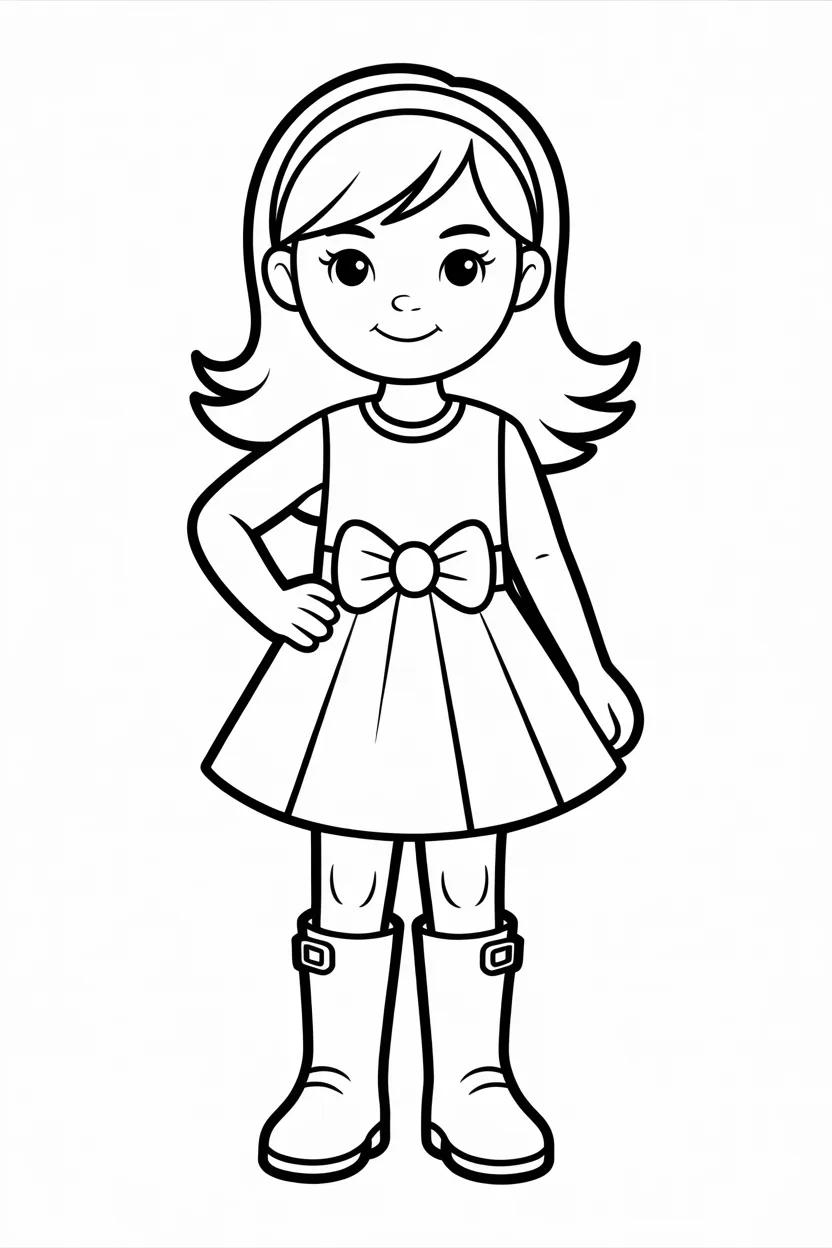 Fashion girl Design 4 - Fashion Girl Coloring Pages Free Printable - Creative Fun