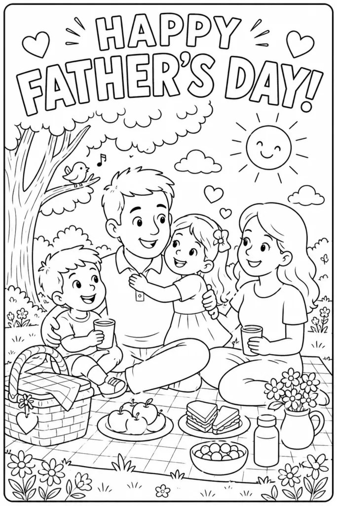 Father day card Design 2 - Father’s Day Card Coloring Pages Free Printable - Best (2)