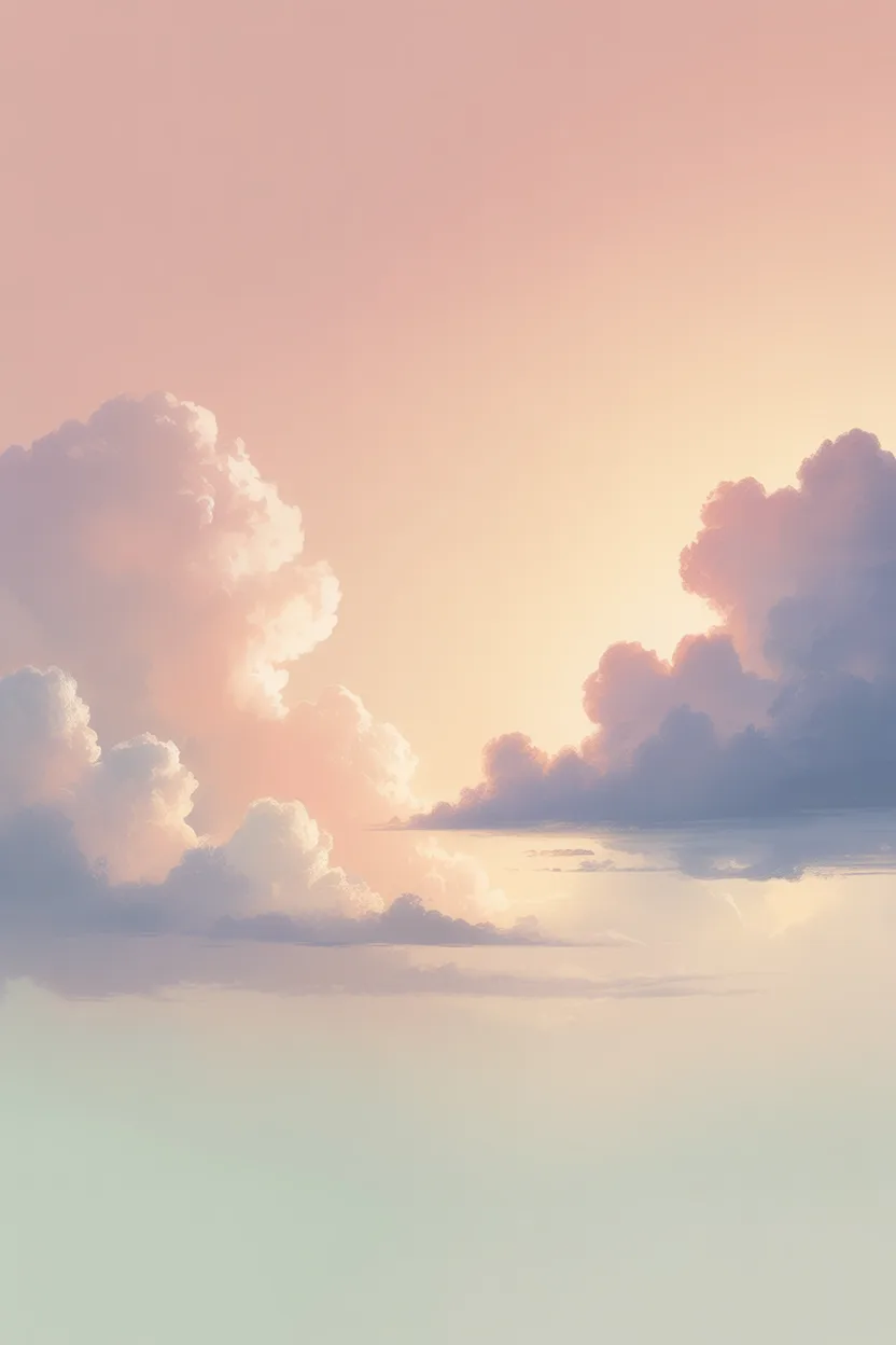 Floating clouds aesthetic mobile Design 1 - Free Floating Clouds Aesthetic Mobile Wallpapers