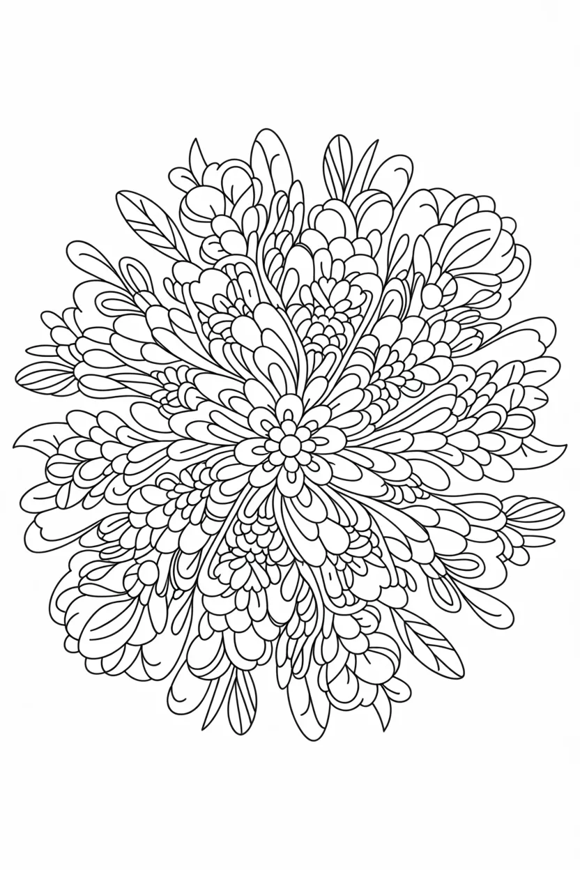 Floral mandala Design 2 - Floral Mandala Coloring Pages Free Printable - Relaxing