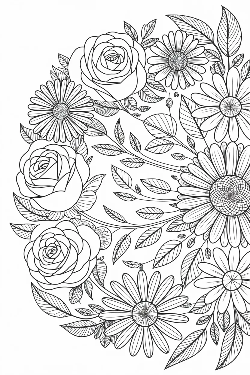 Floral mandala Design 1 - Floral Mandala Coloring Pages Free Printable - Beautiful (4)