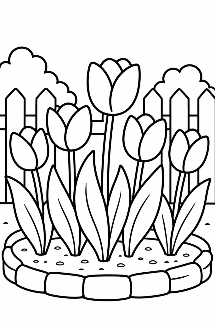 Flowers Design 11 - Flower Coloring Pages Free Printable for Kids