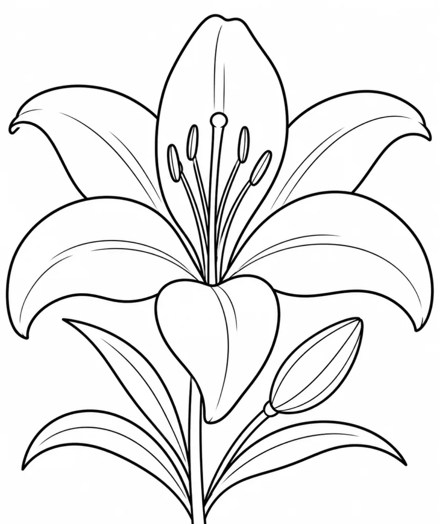 Flowers Design 3 - Flower Coloring Pages Free Printable for Kids