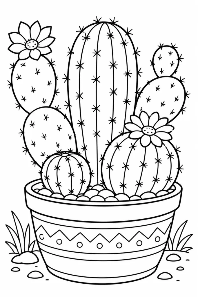 Flowers Design 6 - Flower Coloring Pages Free Printable for Kids