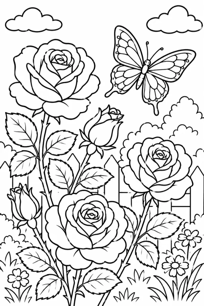 Flowers Design 7 - Flower Coloring Pages Free Printable for Kids