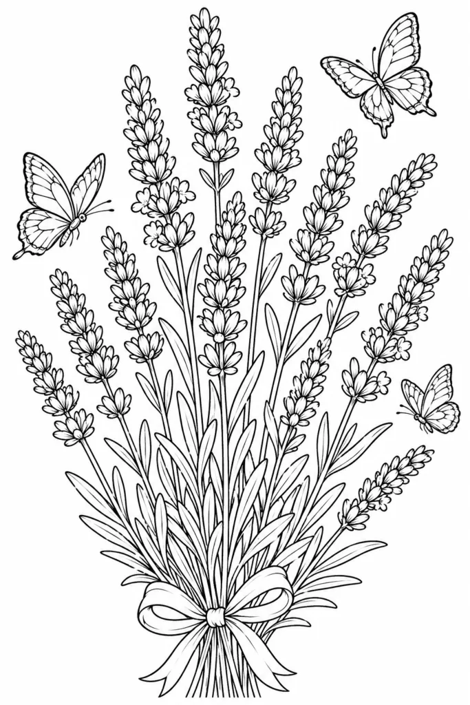 Flowers Design 12 - Flowers Coloring Pages Free Printable for Kids & Adults
