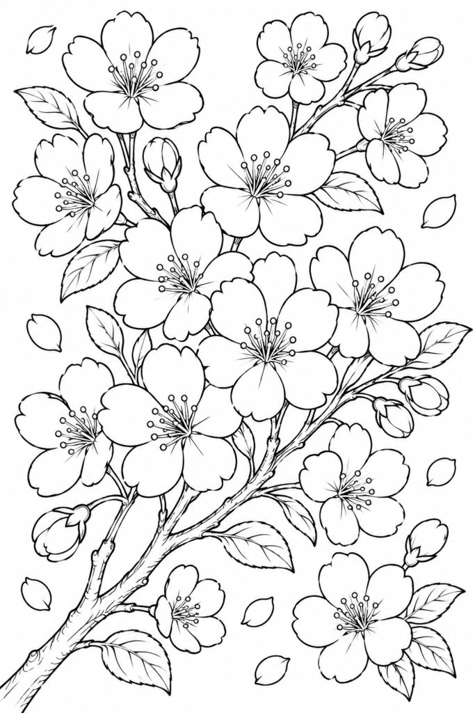Flowers coloring pages free printable