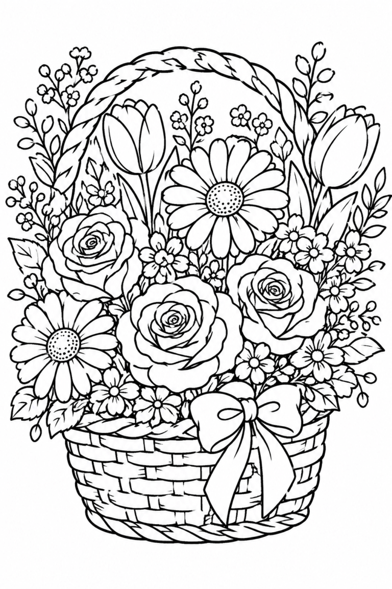 Flowers Coloring Pages Free Printable: 18+ Beautiful Designs for Kids & Adults