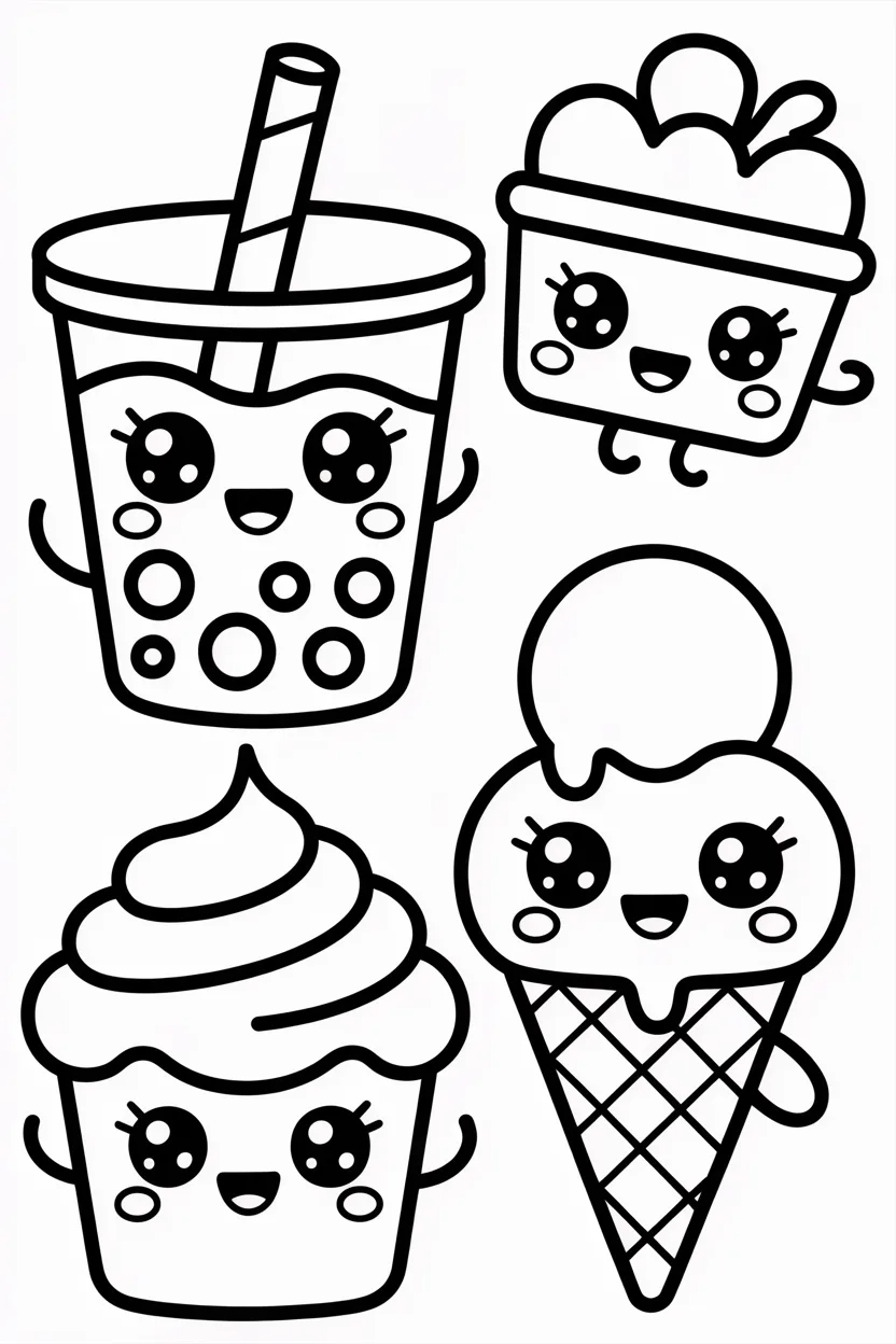 Food Design 2 - Food Coloring Pages Free Printable for Kids
