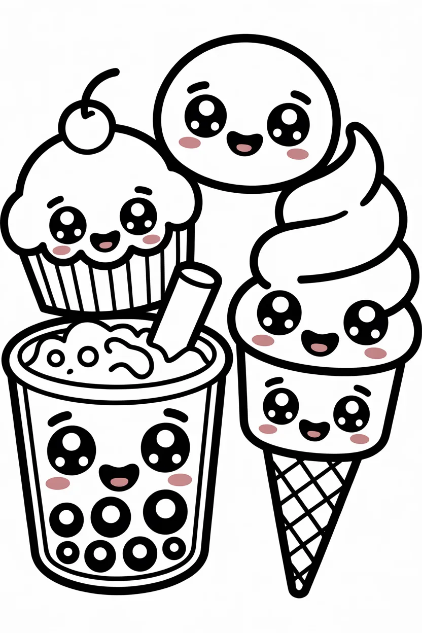 Food Design 3 - Food Coloring Pages Free Printable for Kids