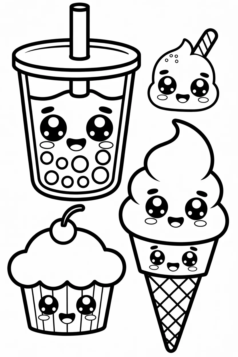 Food Design 4 - Food Coloring Pages Free Printable for Kids