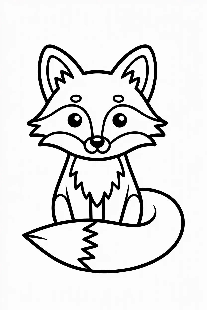 Fox Design 2 - Fox Coloring Pages Free Printable - Cute