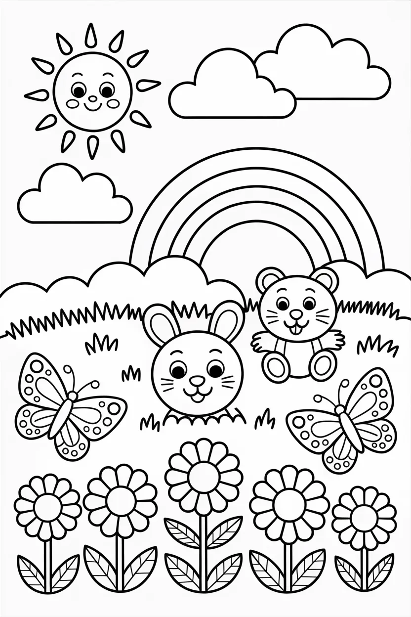 Kids Design 1 - Free Kids Coloring Pages Free Printable for Kids