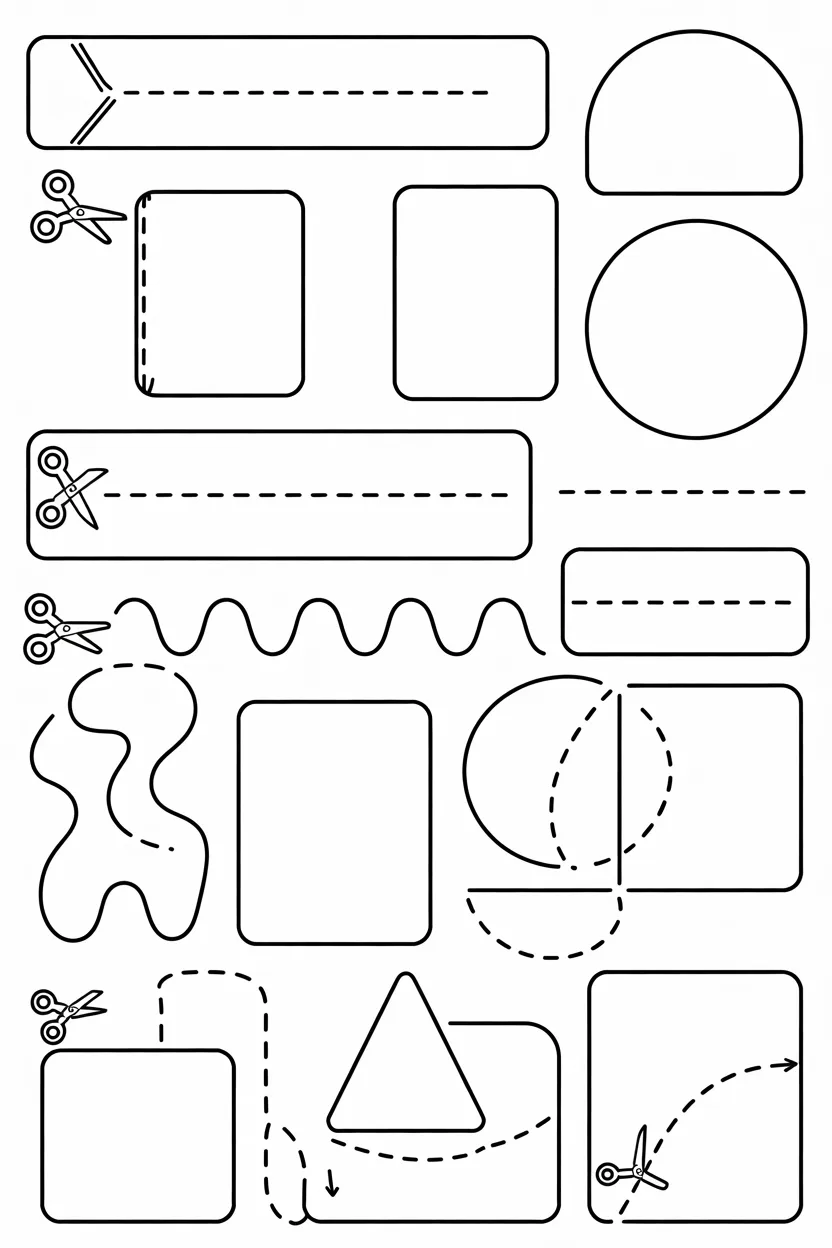 Scissor practice worksheets Design 1 - Free Scissor Practice Worksheets Printable