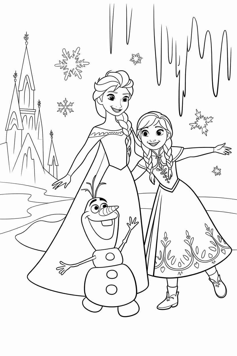 Frozen Design 1 - Frozen Coloring Pages Free Printable