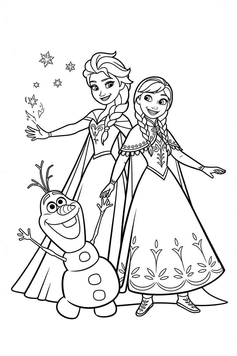 Frozen Design 1 - Frozen Coloring Pages Free Printable (2)
