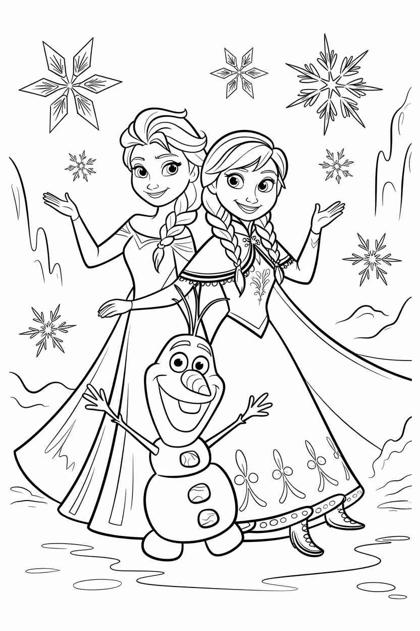 Frozen Design 1 - Frozen Coloring Pages Free Printable (4)