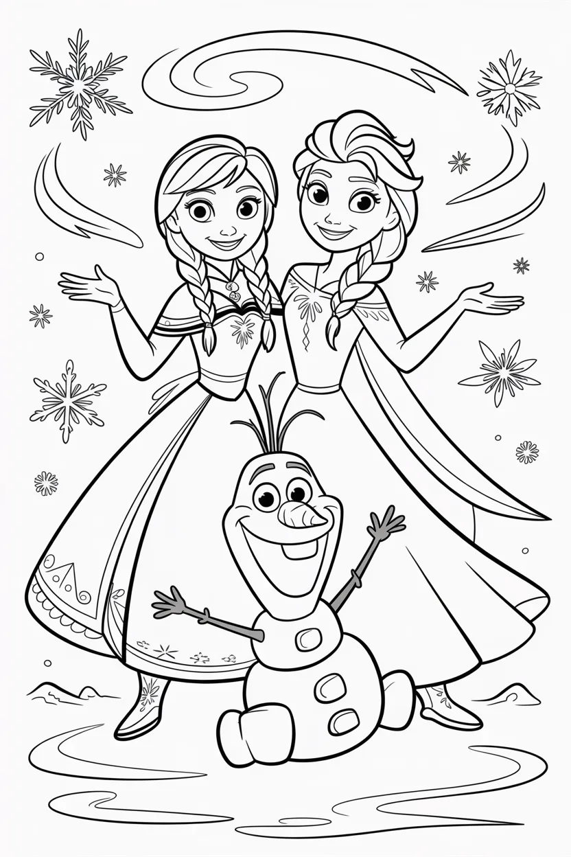 Frozen Design 6 - Frozen Coloring Pages Free Printable