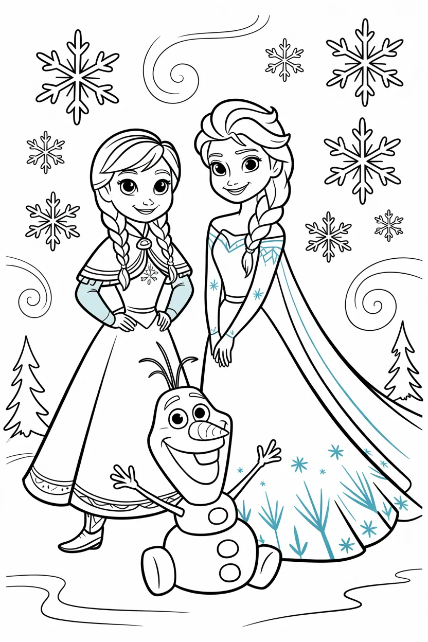 Frozen Design 7 - Frozen Coloring Pages Free Printable