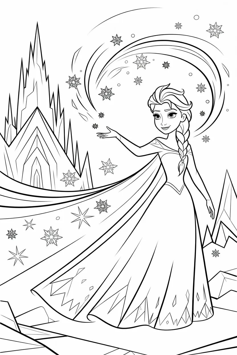 Frozen Design 5 - Frozen Coloring Pages Free Printable - Magical