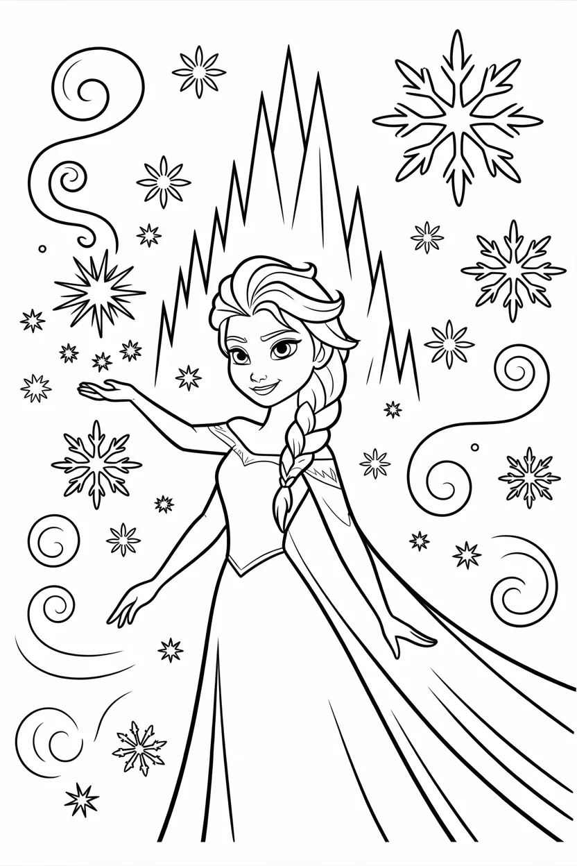 Frozen Design 1 - Frozen Coloring Pages Free Printable - Magical (2)