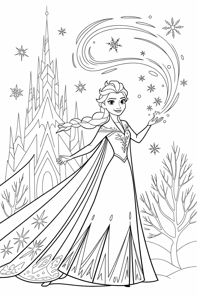Frozen Design 1 - Frozen Coloring Pages Free Printable - Magical (3)