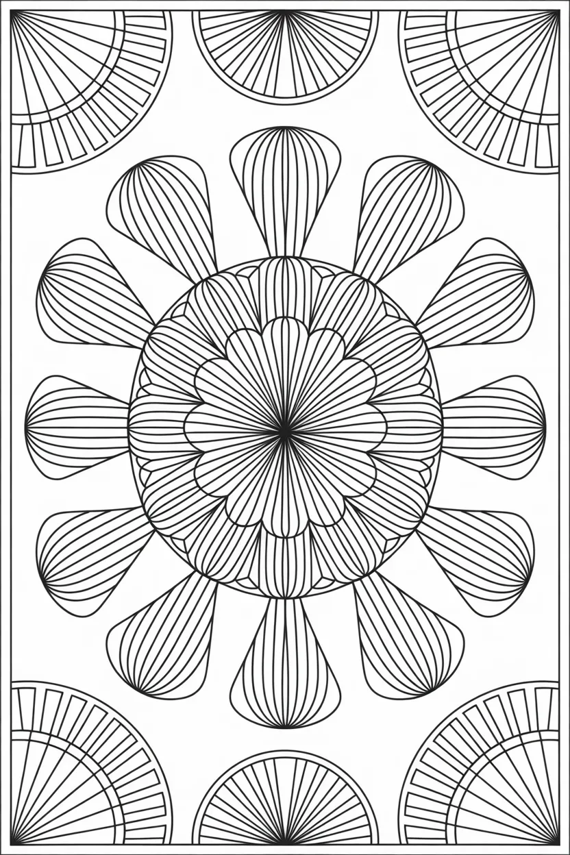 Geometric mandala Design 2 - Geometric Mandala Coloring Pages Free Printable - Creative