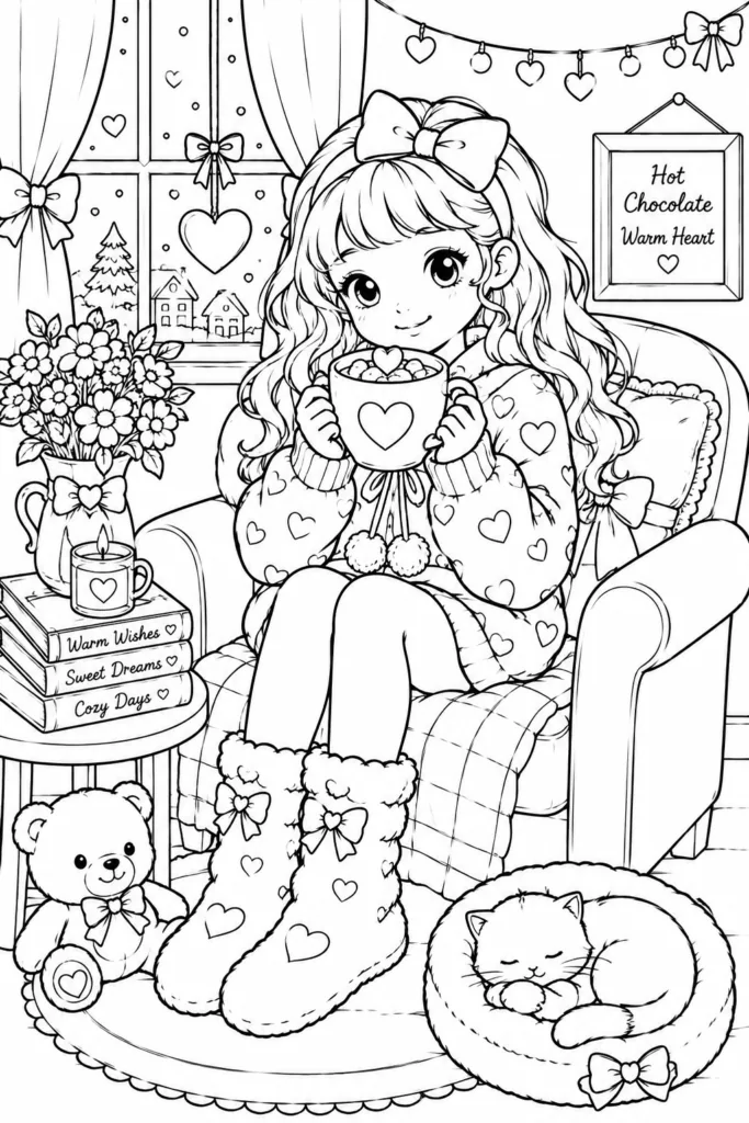 Girly aesthetic Design 10 - Girly Aesthetic Coloring Pages Free Printable - Cute