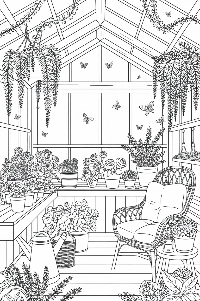Greenhouse Design 1 - Greenhouse Coloring Pages Free Printable - Beautiful (3)