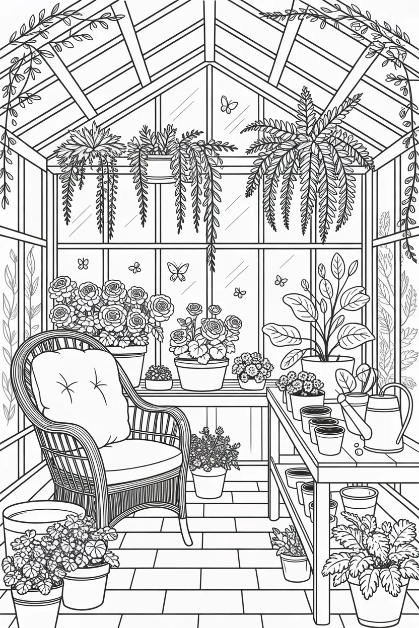 Greenhouse Design 1 - Greenhouse Coloring Pages Free Printable - Beautiful (4)
