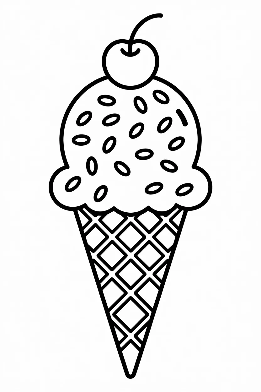 Icecream Design 2 - Icecream Coloring Pages Free Printable for Kids