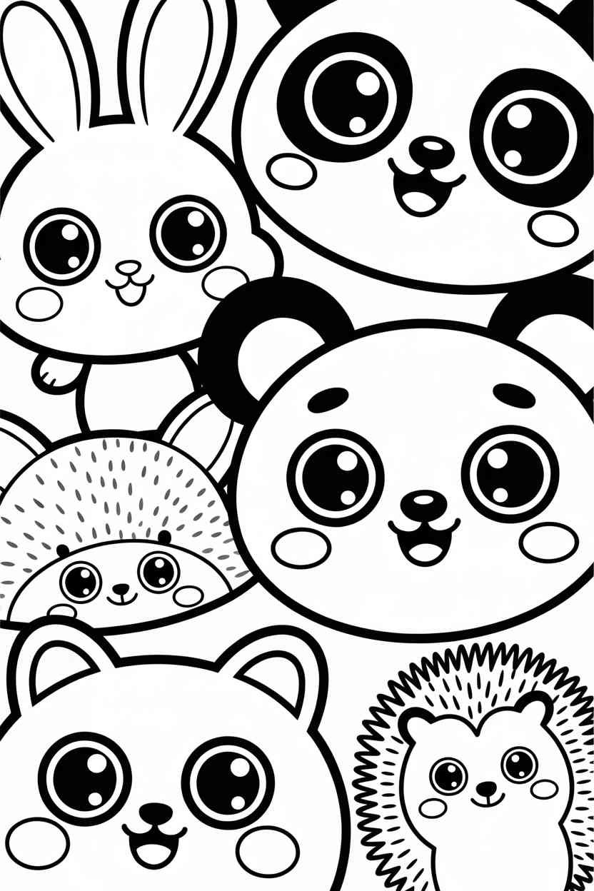 Kawaii animals adorable - Kawaii Animals Coloring Pages: Adorable Designs to Spark Creativity