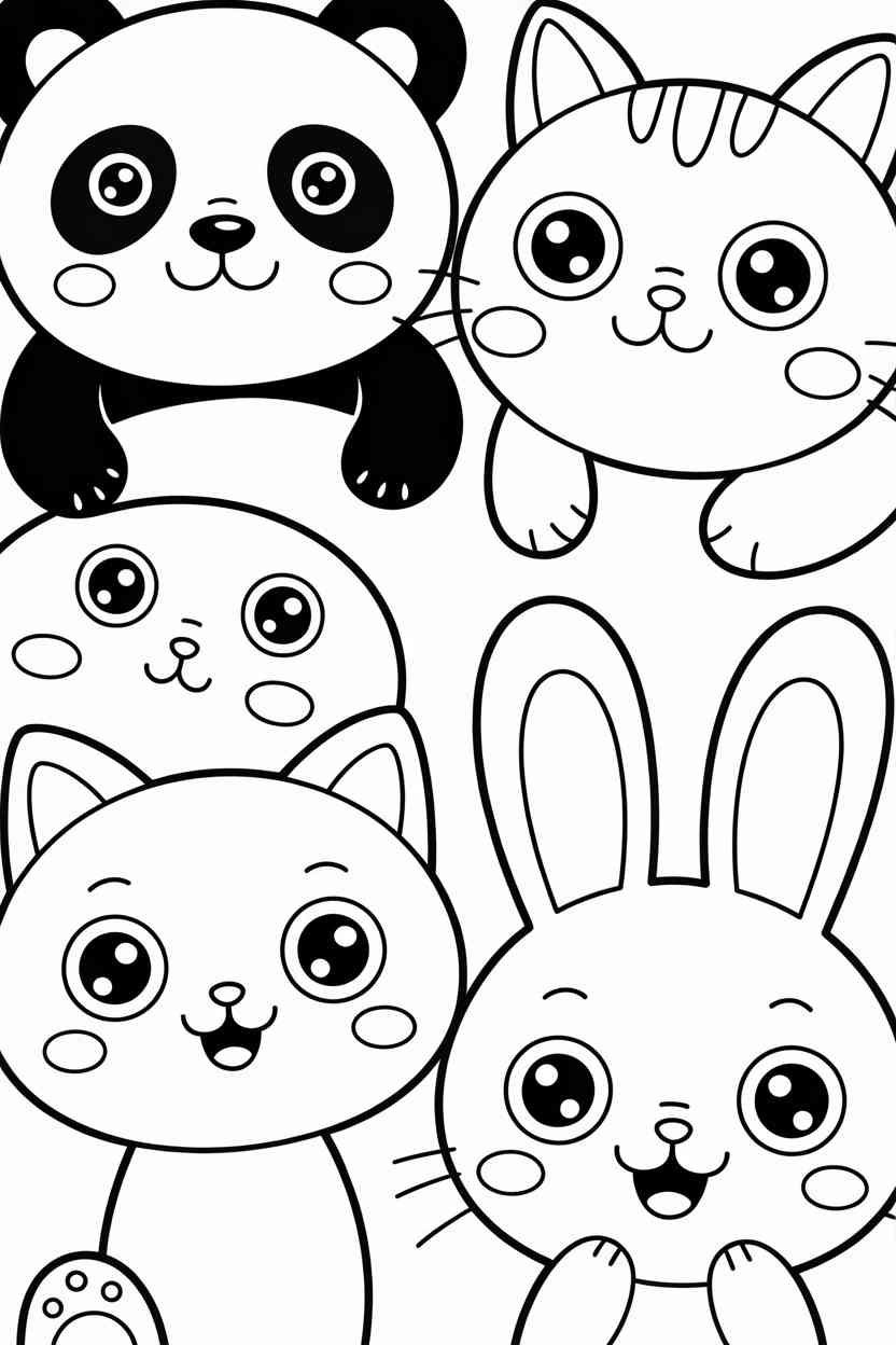 Kawaii animals adorable - Kawaii Animals Coloring Pages: Adorable Designs to Spark Creativity (2)