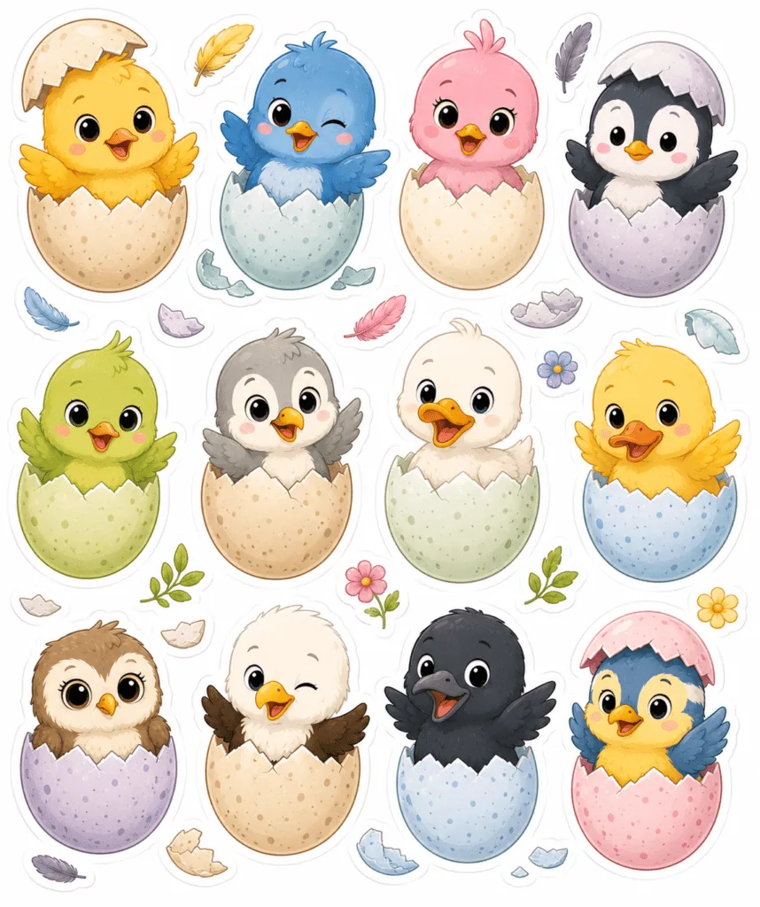 Kawaii animals stickers Design 11 - Kawaii Animals Stickers Free Printable for Kids - Adorab