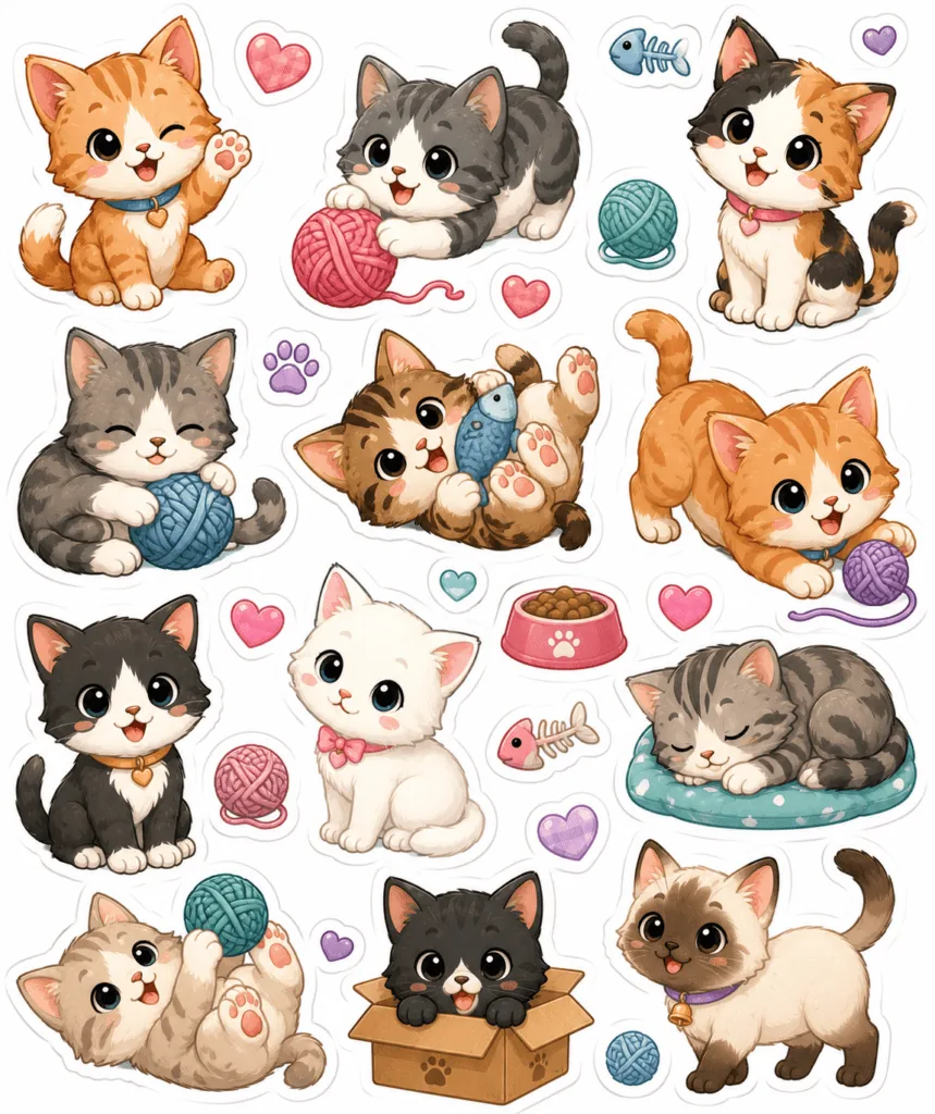 Kawaii animals stickers Design 14 - Kawaii Animals Stickers Free Printable for Kids - Adorab