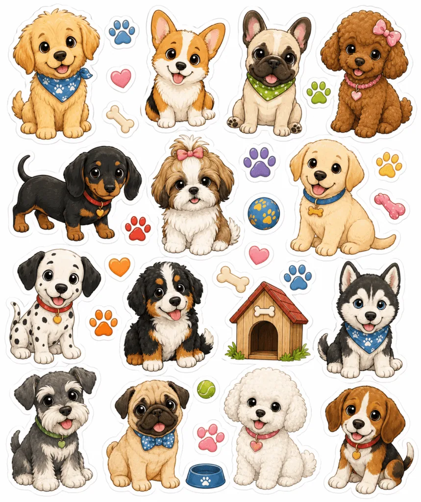 Kawaii animals stickers Design 7 - Kawaii Animals Stickers Free Printable for Kids - Adorab