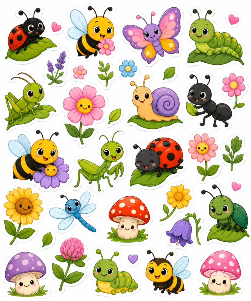 Kawaii animals stickers Design 8 - Kawaii Animals Stickers Free Printable for Kids - Adorab