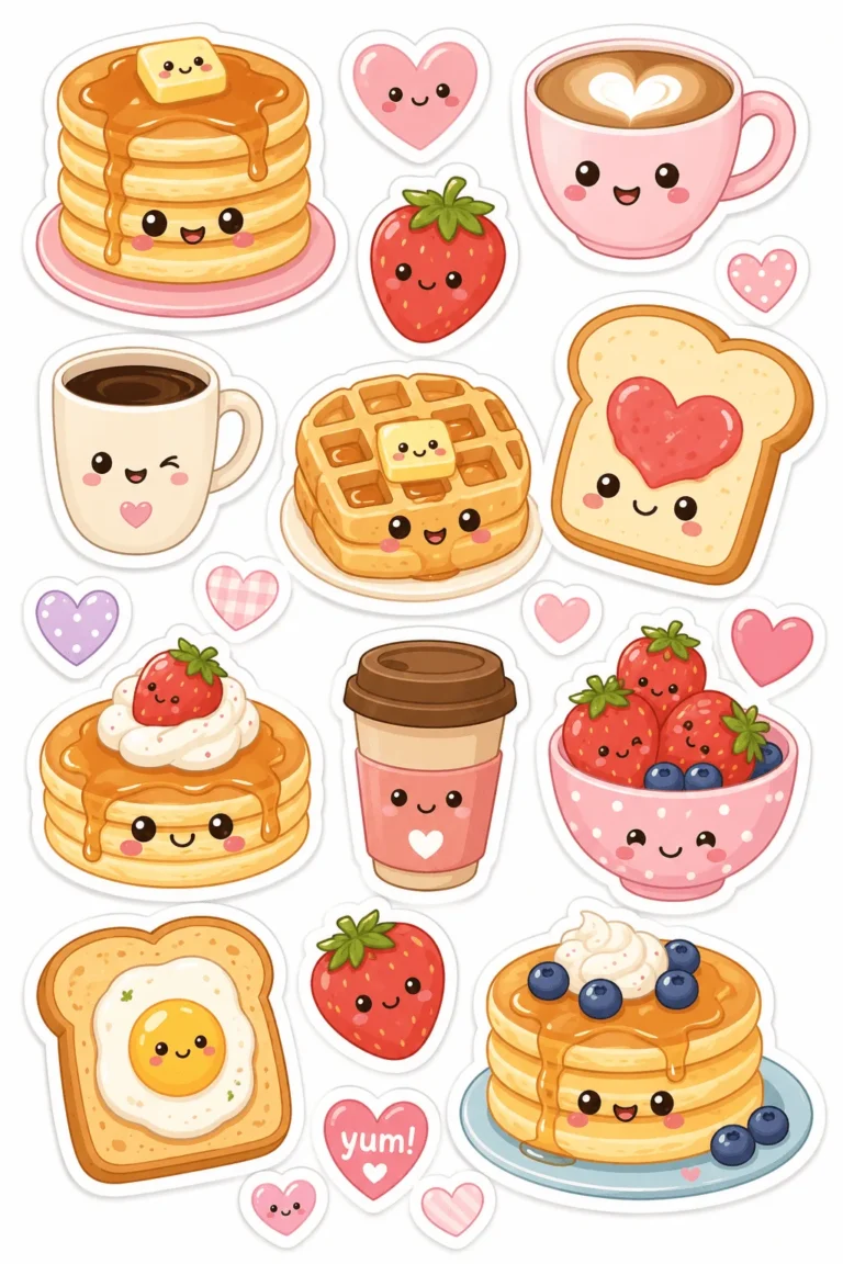 kawaii stickers sheets free printable