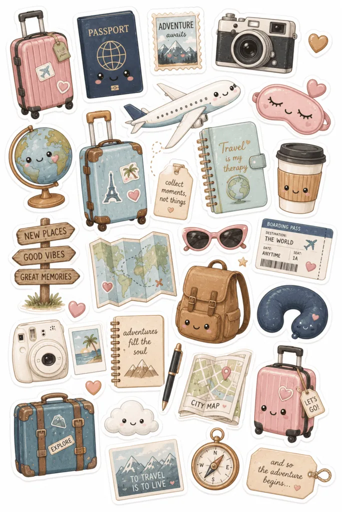 Kawaii stickers Design 12 - Kawaii Stickers Sheets Free Printable - Cute