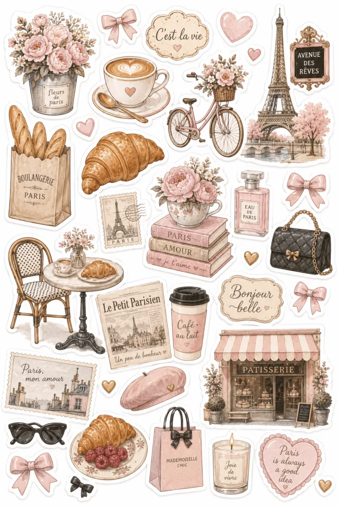 Kawaii stickers Design 13 - Kawaii Stickers Sheets Free Printable - Cute